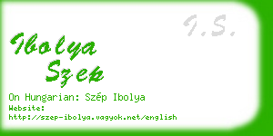 ibolya szep business card